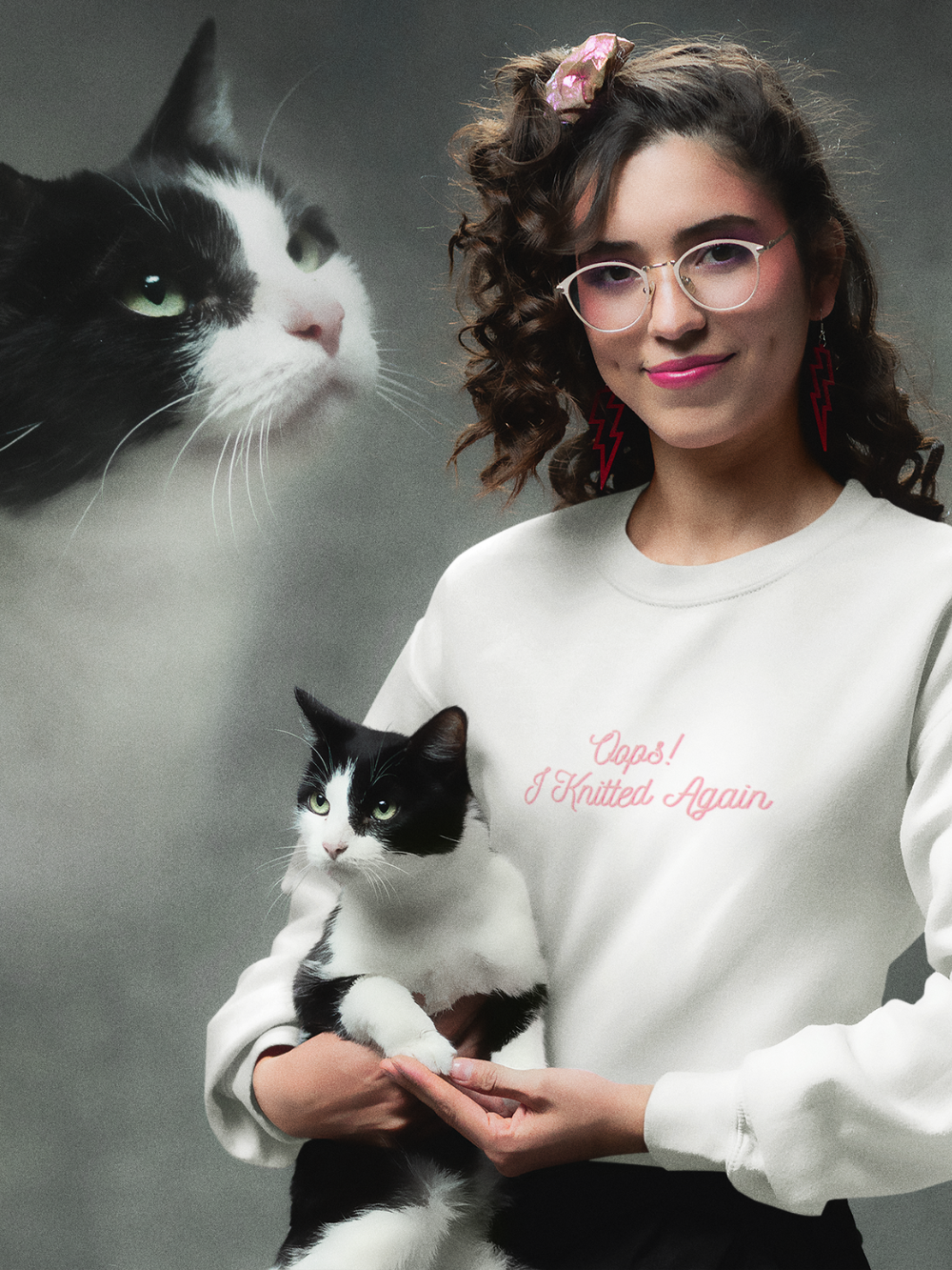 Oops! I Knitted Again crewneck sweatshirt