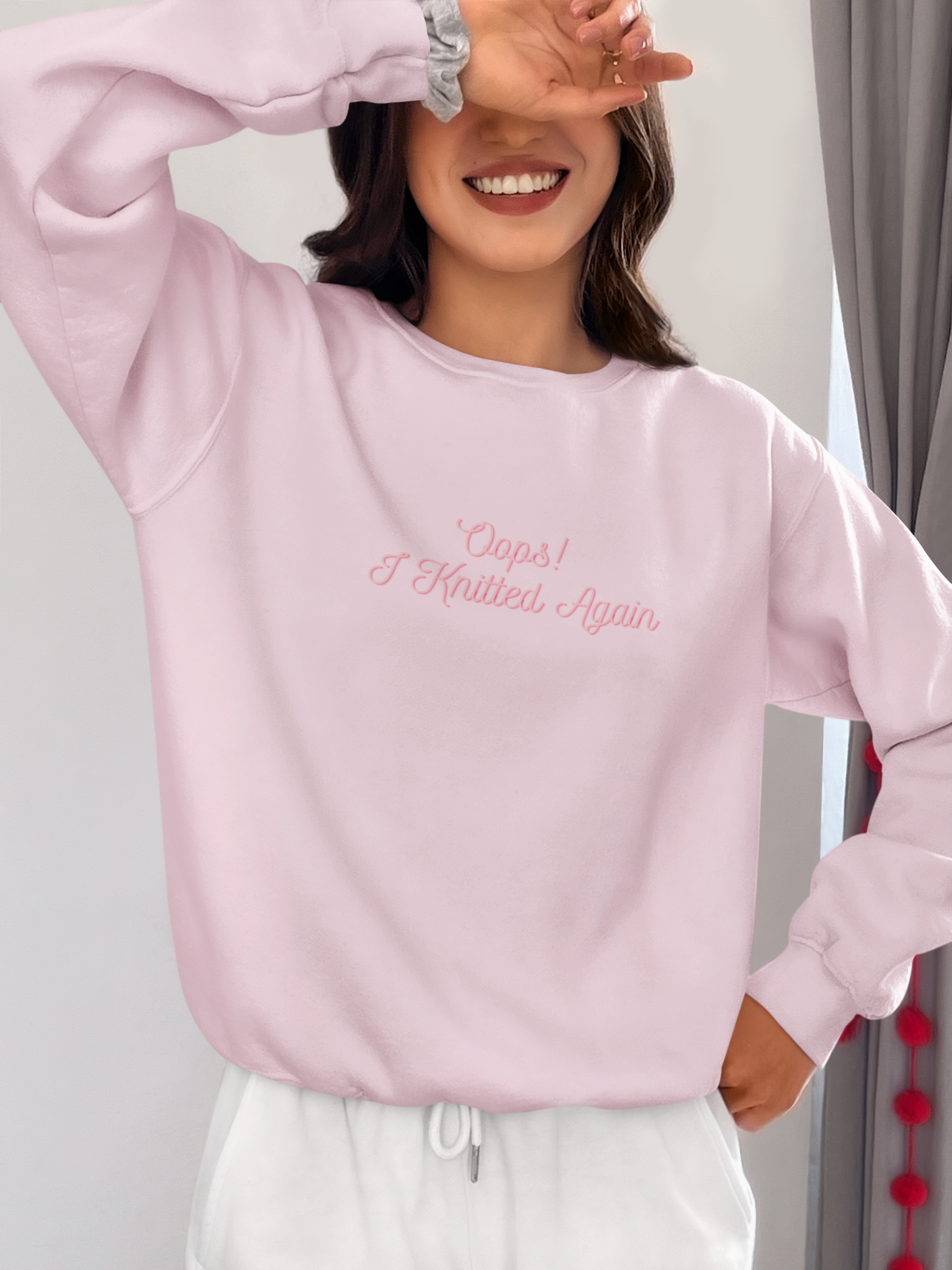 Oops! I Knitted Again crewneck sweatshirt