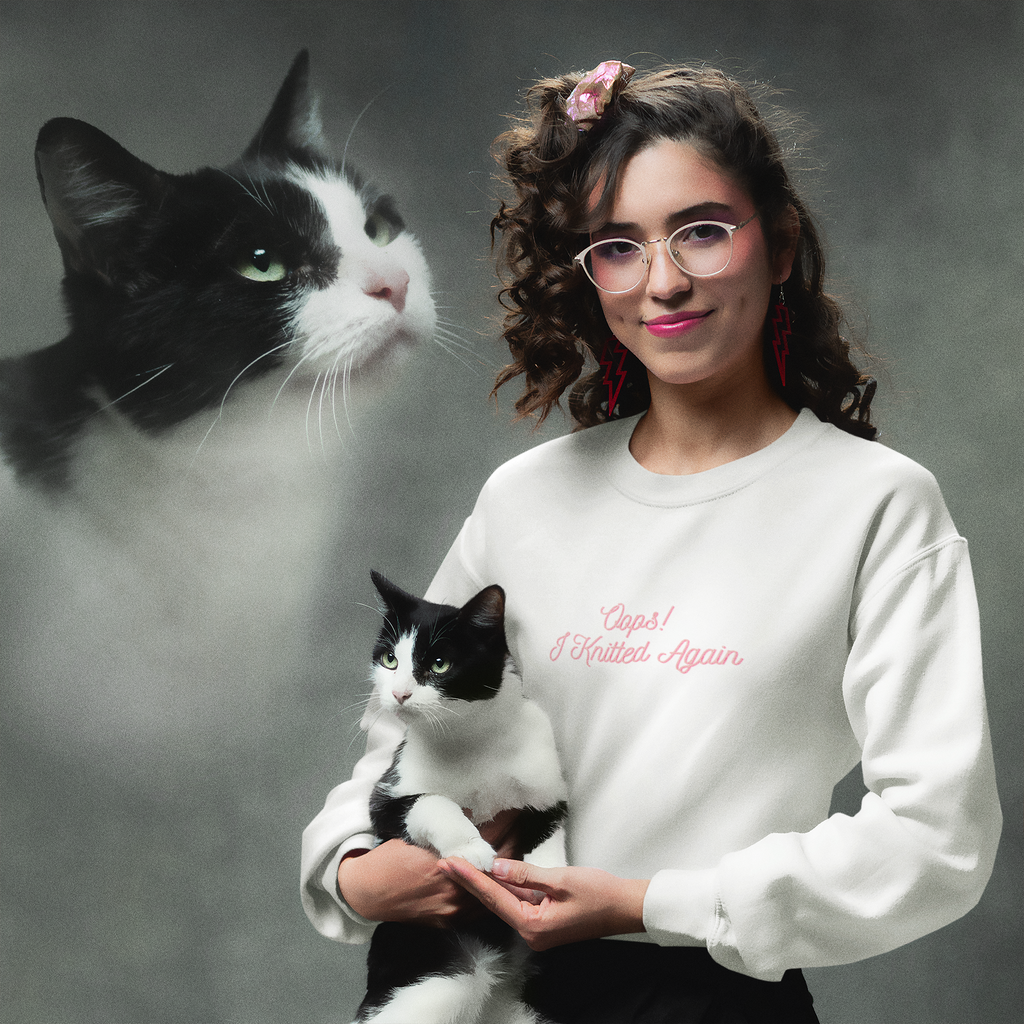 Oops! I Knitted Again crewneck sweatshirt