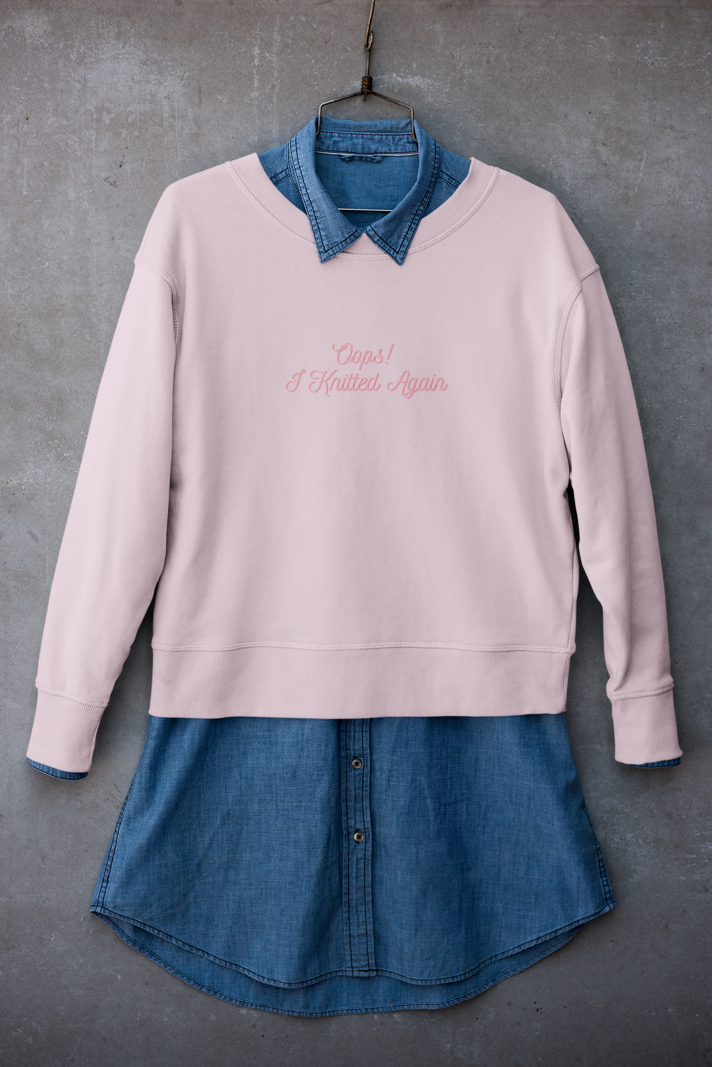 Oops! I Knitted Again crewneck sweatshirt